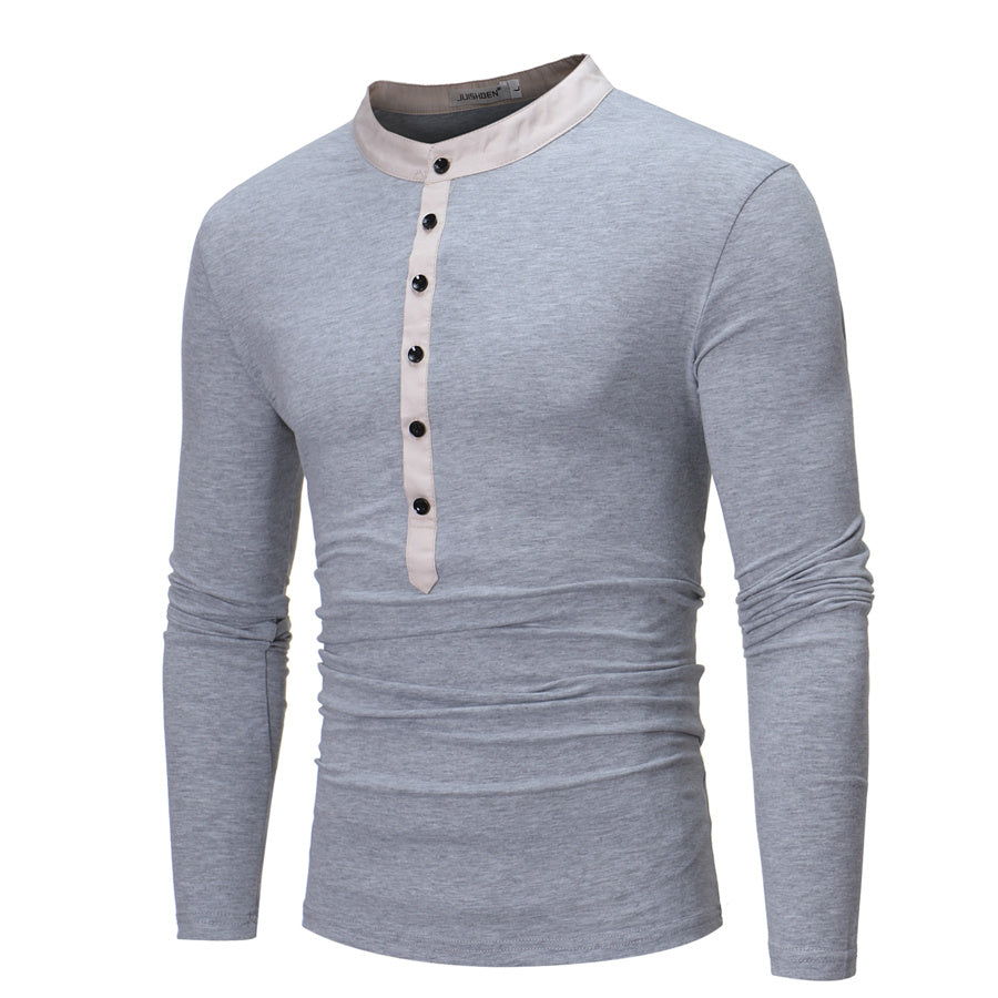 Young Men Fake Two Long Casual T-Shirts