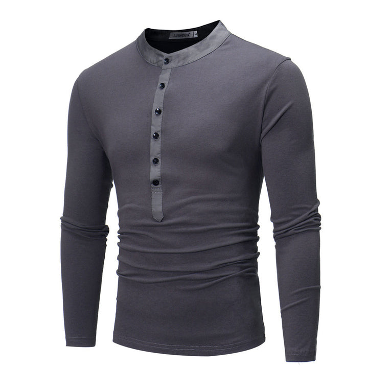 Young Men Fake Two Long Casual T-Shirts