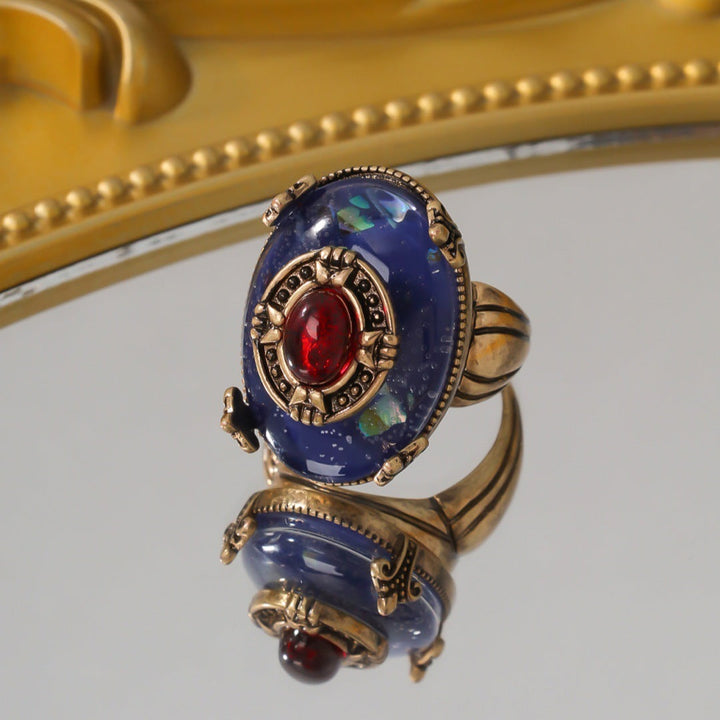 Brass Distressed Real Gold Rings