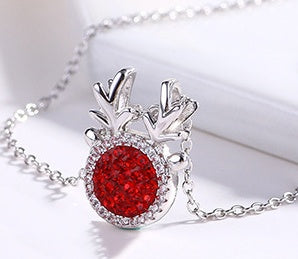 Crystal Antler Pendant Fashion Clavicle Chain Women