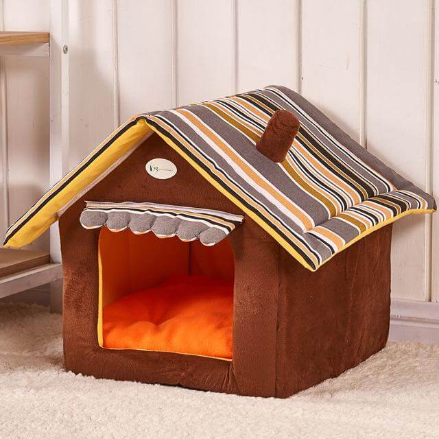 Adword & seo keyword permutation generator, a cozy pet house with a colorful roof and plush interior.
