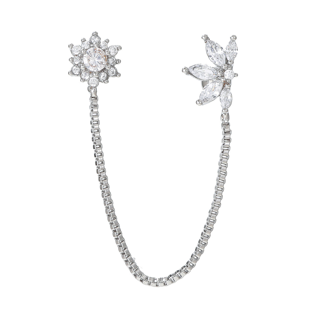 Fashion Jewelry Creative Chain Tassel Geometric Ear Bone Stud