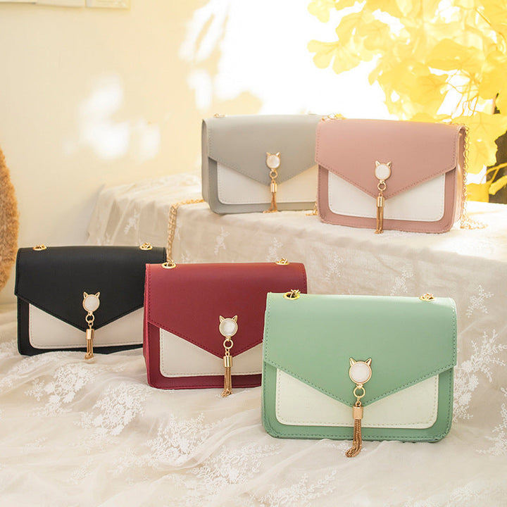 Women Cat Lock Chain Messenger Bags