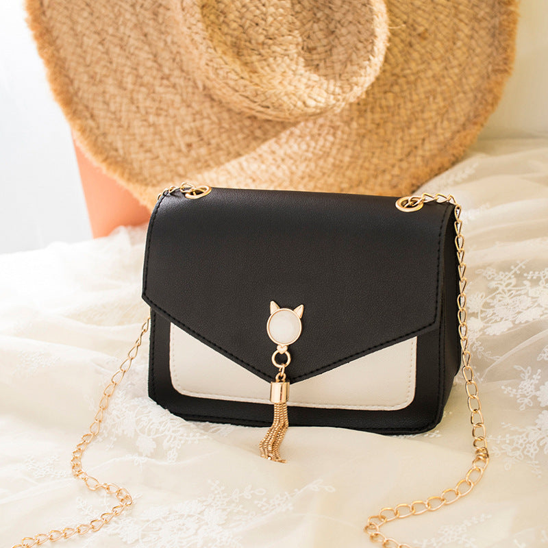Women Cat Lock Chain Messenger Bags