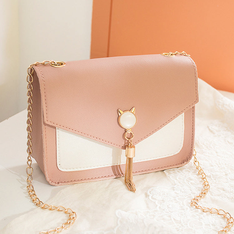 Women Cat Lock Chain Messenger Bags