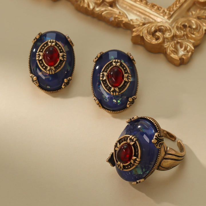 Brass Distressed Real Gold Rings