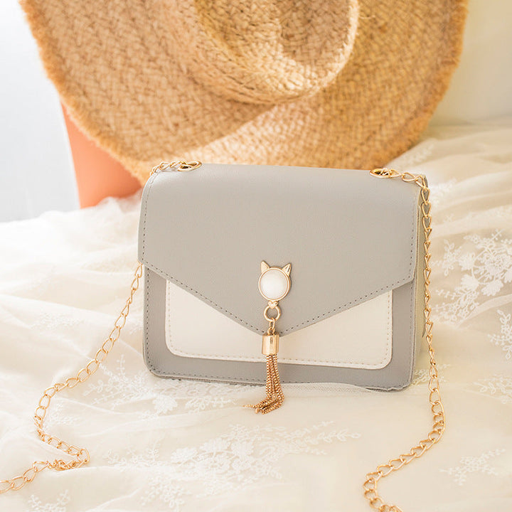 Women Cat Lock Chain Messenger Bags
