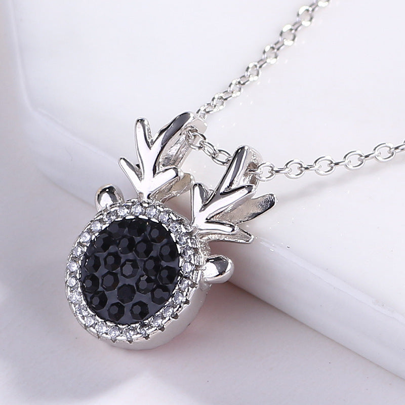 Crystal Antler Pendant Fashion Clavicle Chain Women