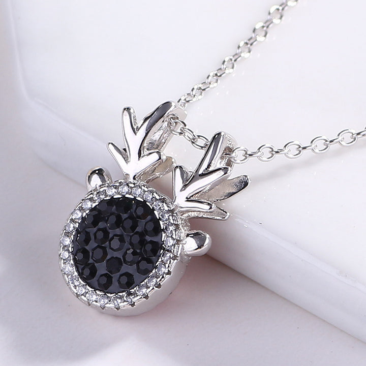 Crystal Antler Pendant Fashion Clavicle Chain Women