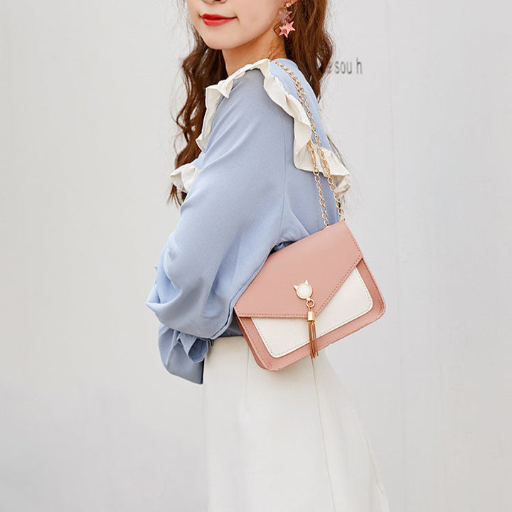 Women Cat Lock Chain Messenger Bags