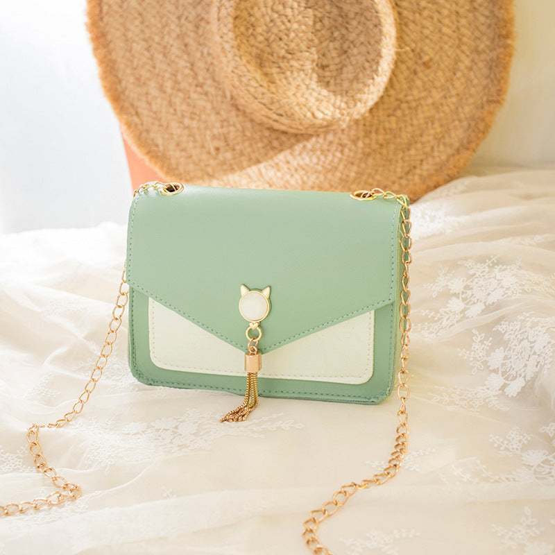 Women Cat Lock Chain Messenger Bags