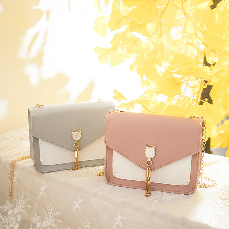 Women Cat Lock Chain Messenger Bags