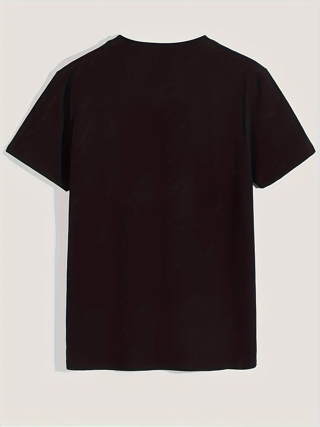 Back view of a car printed summer t-shirt showcasing a stylish black design.